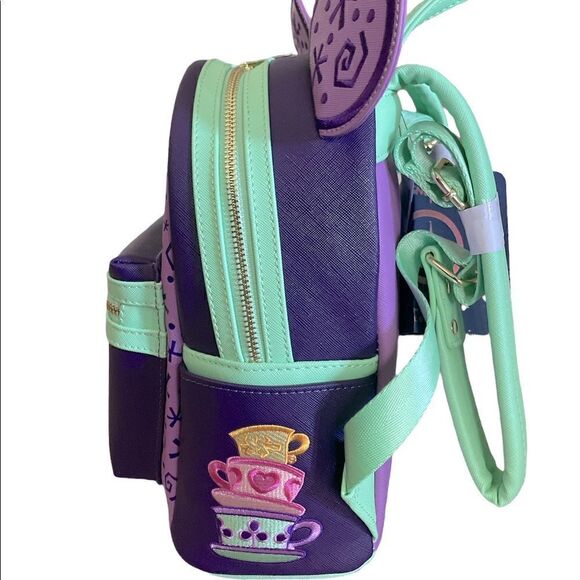 NWT Disney 50th Mickey’s Main Attraction Loungefly | Alice’s Mad Tea Party